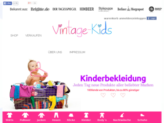 vintage-kids.com website preview