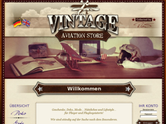 vintage-aviation-store.de website preview