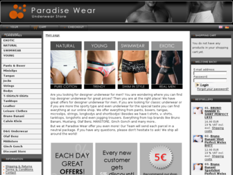 paradisewear.de website preview
