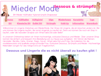 miedermode.net website preview
