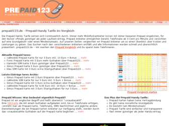 prepaid123.de website preview
