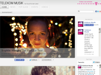telekom-musicwire.net website preview