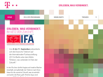 ifa-erleben.telekom.com website preview