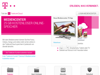 mediencenter.telekom.de website preview