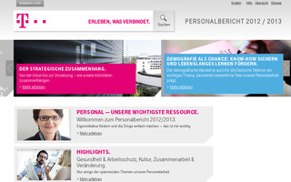 personalbericht.telekom.com website preview