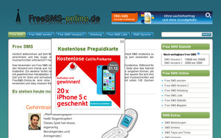 freesms-online.de website preview
