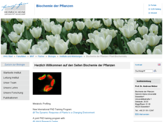 plant-biochemistry.hhu.de website preview