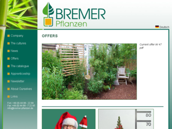 bremer-pflanzen.de website preview