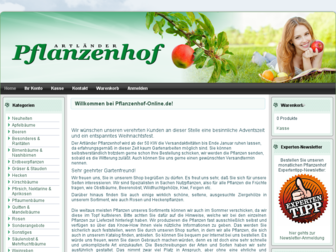 pflanzenhof-online.de website preview