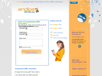 endlos-sms.de website preview