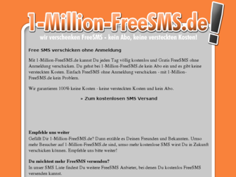 1-million-freesms.de website preview