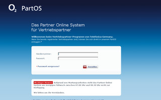 vertriebspartner.de.o2.com website preview