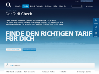 tarifcheck.o2online.de website preview