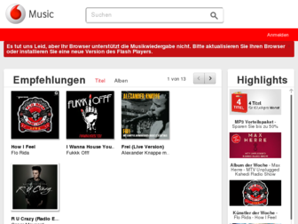 music.vodafone.de website preview