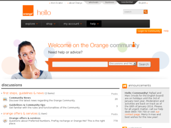 community.orange.ch website preview