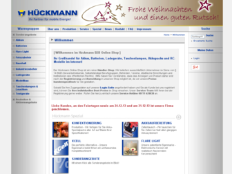 hueckmann-shop.de website preview