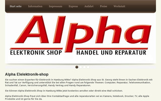 alphaelektronik-shop.de website preview