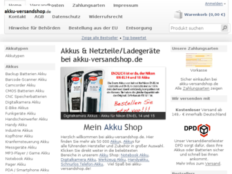 akku-versandshop.de website preview