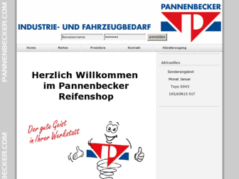 reifen.pannenbecker.com website preview