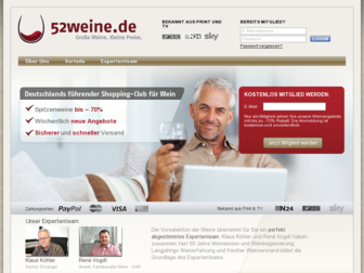 52weine.de website preview