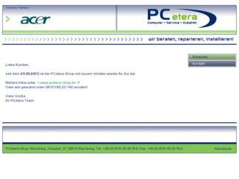 pcetera.net website preview