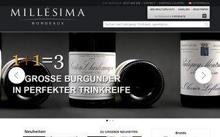 millesima.at website preview