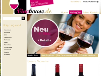 vinehouse.de website preview