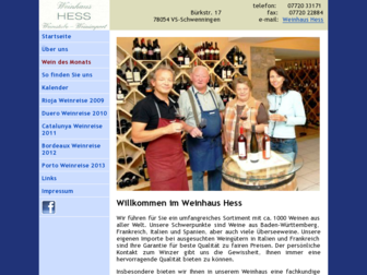 weinhaus-hess.de website preview