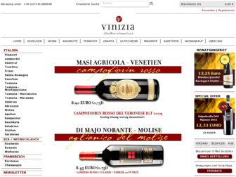 vinizia.de website preview