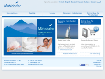 muehldorfer.com website preview