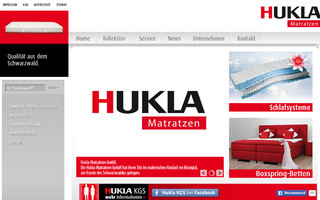 hukla-matratzen.de website preview