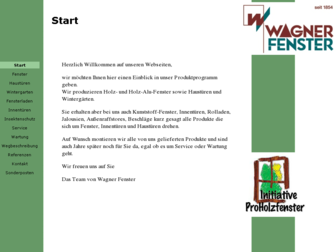 wagner-fenster.de website preview