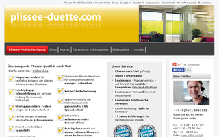 plissee-duette.com website preview