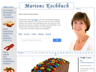 marions-kochbuch.de website preview