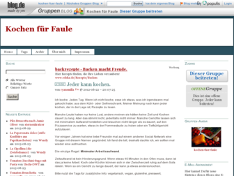 kochen-fuer-faule.blog.de website preview