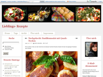 meine-rezepte.blog.de website preview