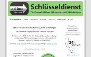 ad-hoc-schluesseldienst.de website preview