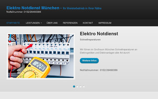 elektro-notdienst-muenchen.de website preview