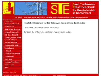 elektro-tiedemann.de website preview