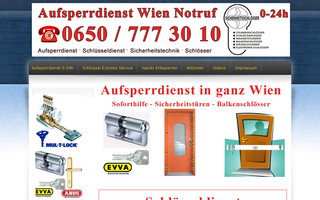 aufsperrdienst-notruf.at website preview