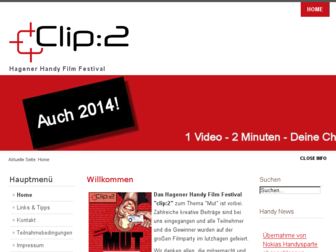 clip2-filmfestival.de website preview