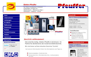 pfeuffer-elektro.de website preview