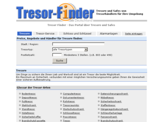 tresor-finder.de website preview