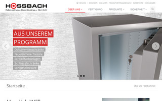 hossbach-tresore.de website preview