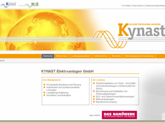 kynast-elektroanlagen.de website preview