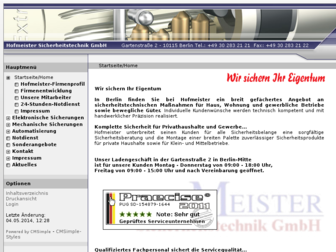 hofmeister-berlin.de website preview