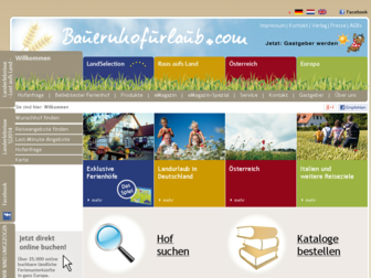 bauernhofurlaub.com website preview