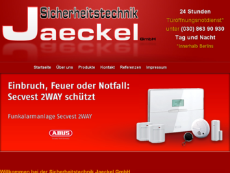 sicherheitstechnik-jaeckel.com website preview