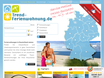 trend-ferienwohnung.de website preview