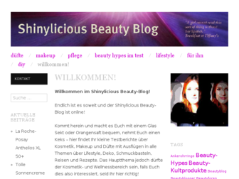 shinyliciousbeauty.wordpress.com website preview
